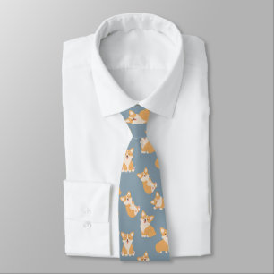 Cravate Funny Cute Welsh Corgi Motif pour Amoureux des chi