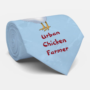 Cravate Funny Fowl Language Urban Chicken Farmer