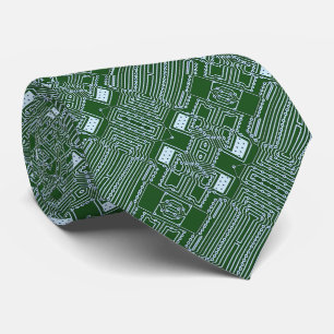 Cravate Funny Geeky Nerd Motif de carte de circuit informa