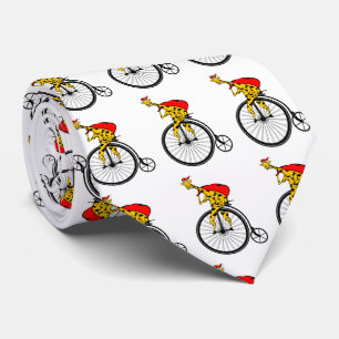 Cravate Funny santa claus à vélo