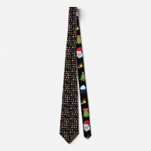 Cravate gaie d'Emoji de houx