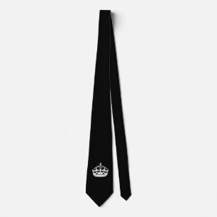 Cravate Gardez la couronne calme sur le noir