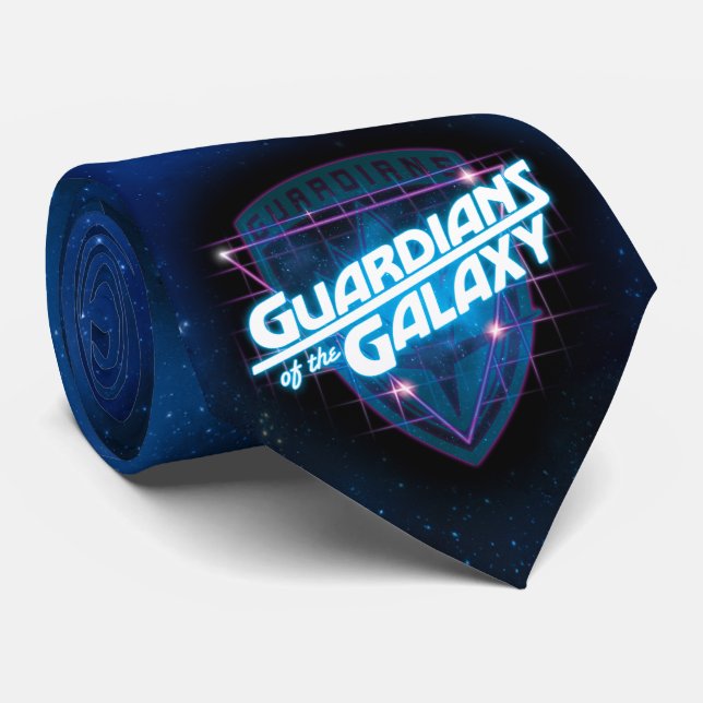 Cravate Gardiens de la Galaxie | Logo Retro (Roulé)