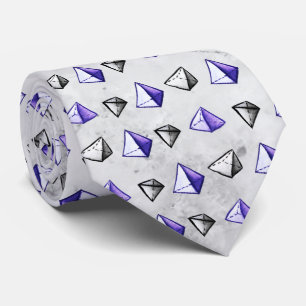 Cravate Geek de géométrie mathématique Motif pyramide