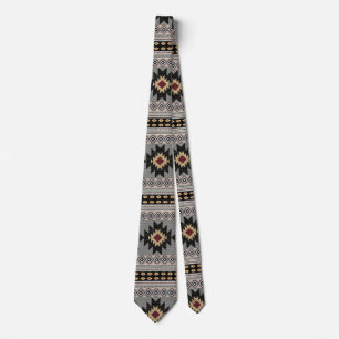 Cravate Géométrie tribale indienne Motif