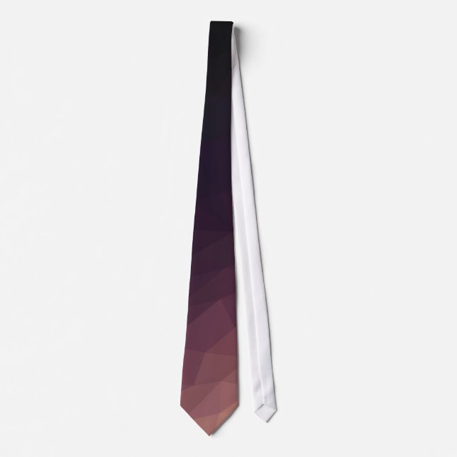Cravate géométrique moderne rose/violet/noir homme (Devant)