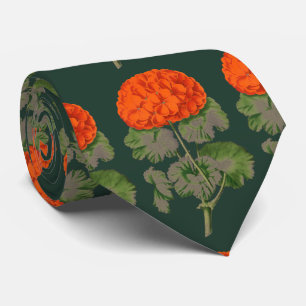 Cravate géraniums anciens - floral audacieux no2
