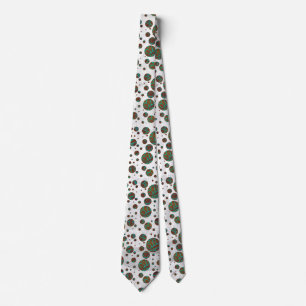 Cravate Giraffe Brown and Teal Print