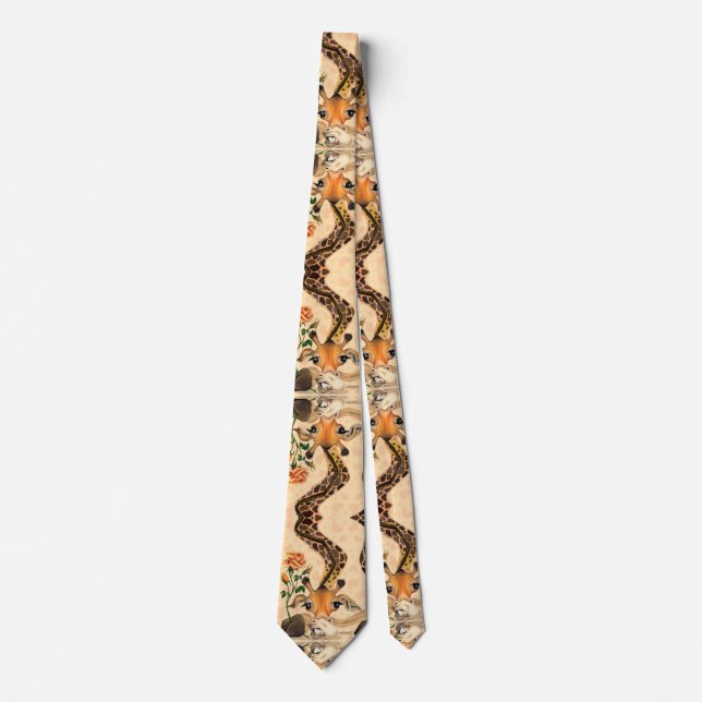 Cravate Giraffe romantique - Gentleman - Drôle (Devant)