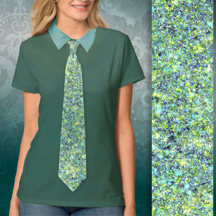 Cravate Glam Aqua Citron Green Mermaid Parties scintillant