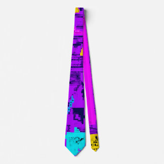 Cravate Glitch tech abstract pattern tie