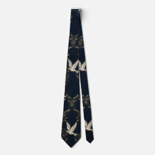 Cravate "Global Peace & Unity - Elegant Doves and Olive Br