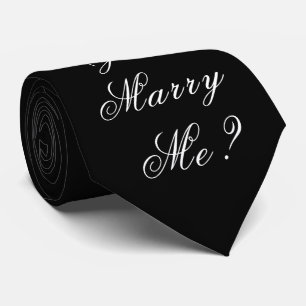 Cravate Gold Will You Marry Me Proposition Script Élégant