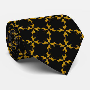 Cravate Golden Bulldogs sur fond noir