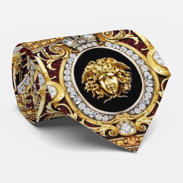 Cravate Golden Medusa Gems (Roulé)