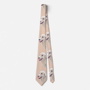 Cravate Golden Retriever avec Tennis Ball Peinture Chien A