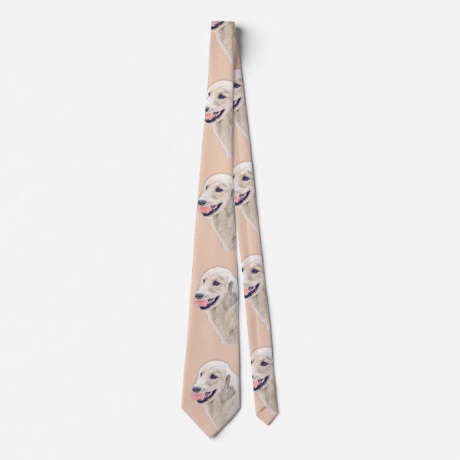 Cravate Golden Retriever avec Tennis Ball Peinture Chien A (Devant)