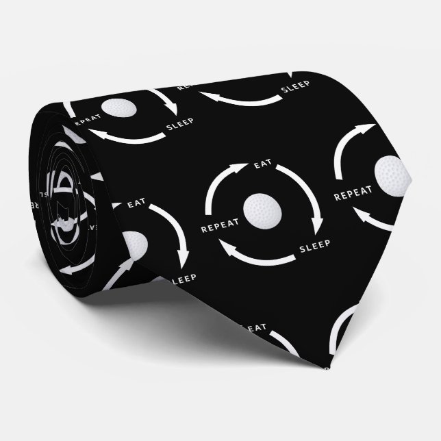 Cravate Golf Manger Sommeil Répéter Le Ventilateur De Spor (Roulé)