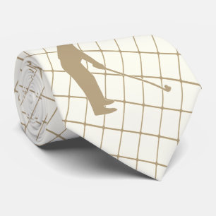 Cravate Golf Tan Silhouette Golf et Golf Club 2