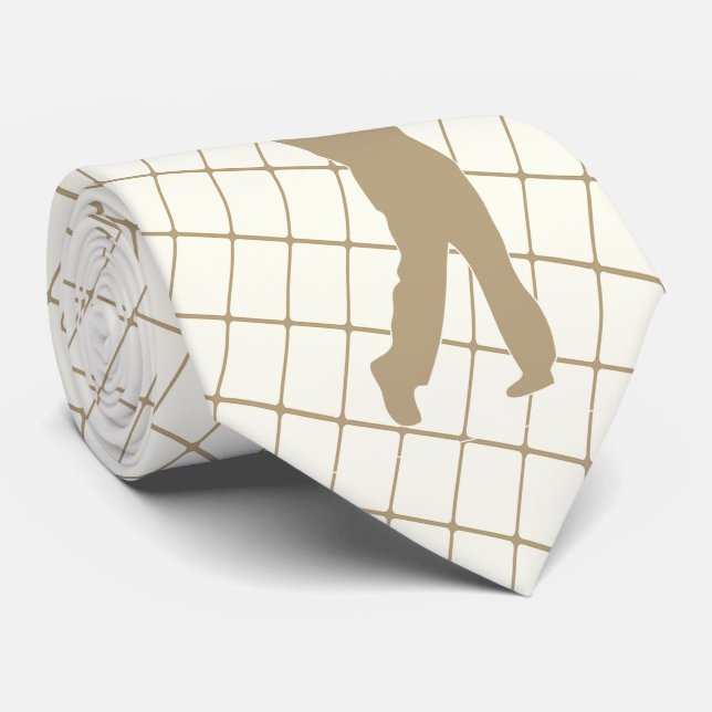 Cravate Golf Tan Silhouette Golf & Golf Club (Roulé)