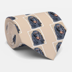 Cravate Gordon Setter Peinture - Joli art original chien