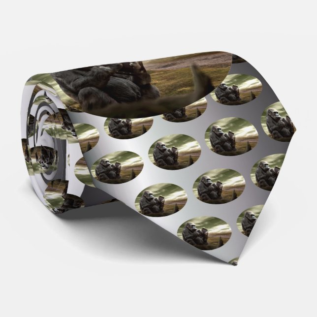 Cravate Gorilla prend la tablette (Roulé)