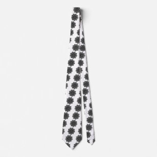 Cravate GOTHIC SOLEIL Noir Blanc Celtique noeud