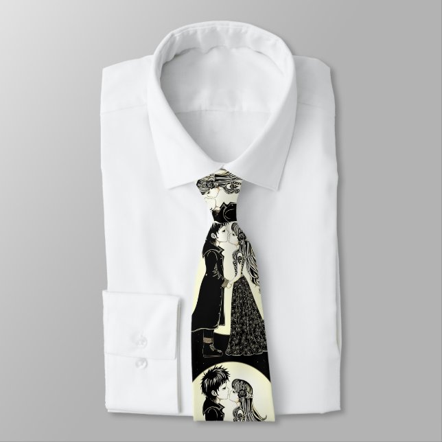Cravate Gothique Emo Enfants Kiss Valentine's Day (Attaché)
