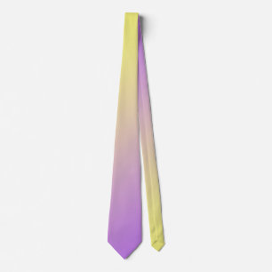 Cravate Gradient de blocs couleur jaune à violet