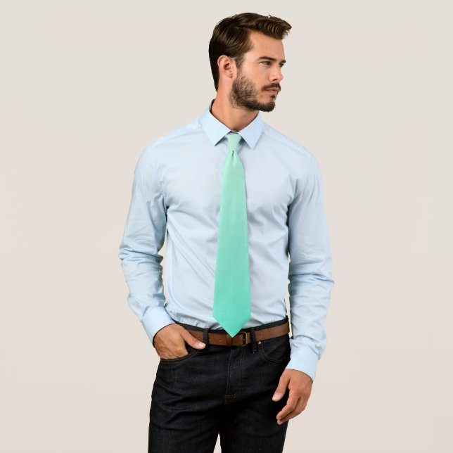 Cravate Gradient Turquoise (En situation)