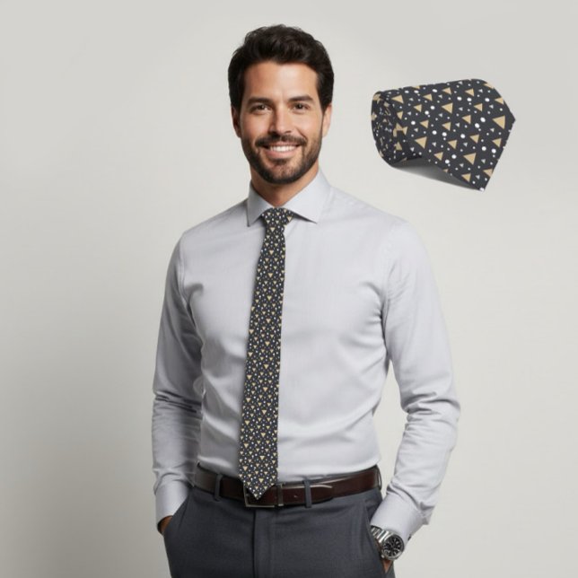 Cravate Graphite Geometry Luxe Tie (Créateur téléchargé)