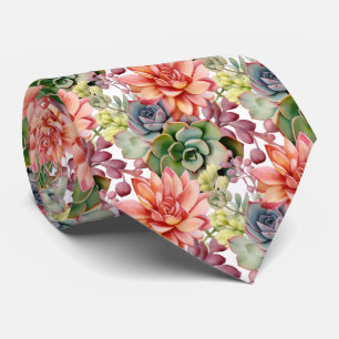 Cravate Gras Arc-en-ciel coloré Cowboy Succulents