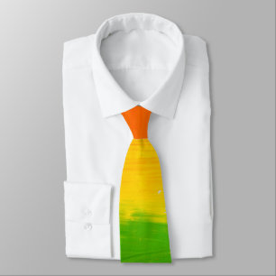 Cravate Gras LGBT Pride Rainbow Necktie - Style de peintur