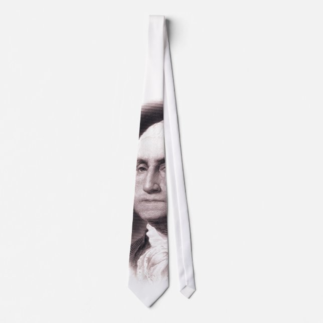 Cravate Gravure en acier fine de George Washington (Devant)