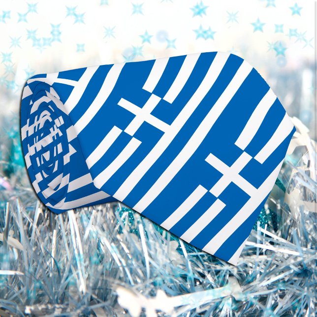 Cravate Grèce Cravates, mode d'affaires, drapeau grec (Créateur téléchargé)