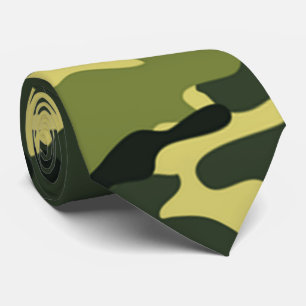 Cravate Green camouflage Pattern Tie