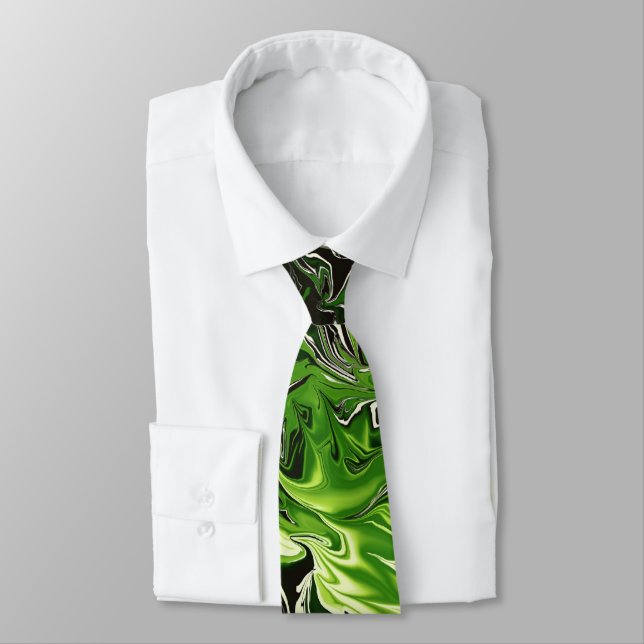 Cravate Green Flames (Attaché)