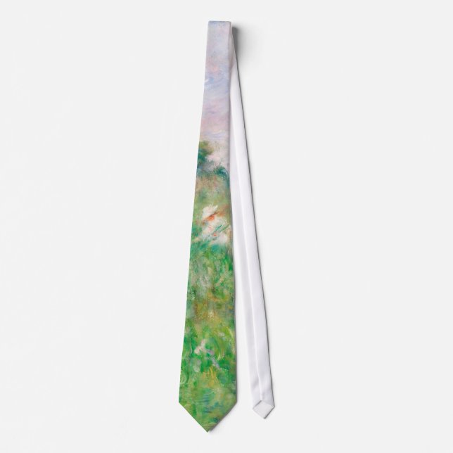 Cravate Green Meadow par Renoir Impressionniste Peinture (Devant)