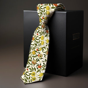 Cravate Grenades Citrons Fruits Jaunes William Morris