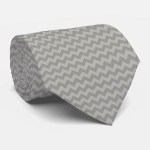 Cravate Grey Zigzag, Grey Chevron, Motif géométrique