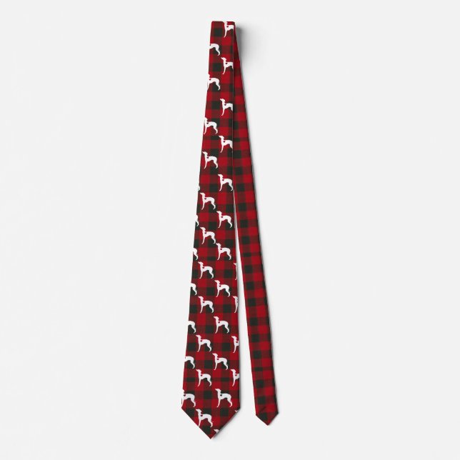 Cravate Greyhound italienne, Buffalo Check (Devant)