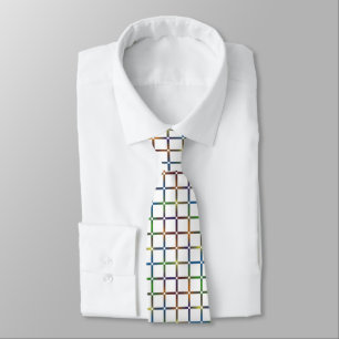 Cravate Grille arc-en-ciel colorée avec espace négatif