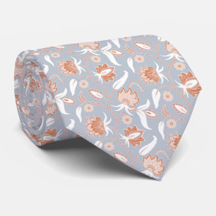 Cravate Gris avec motif floral