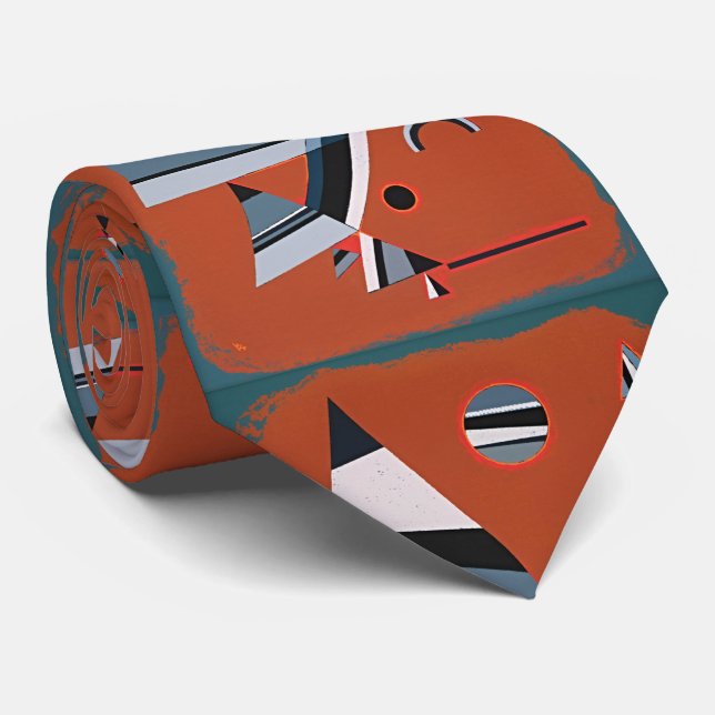 Cravate Gris de Wassily Kandinsky : Redéfinition de l'art  (Roulé)