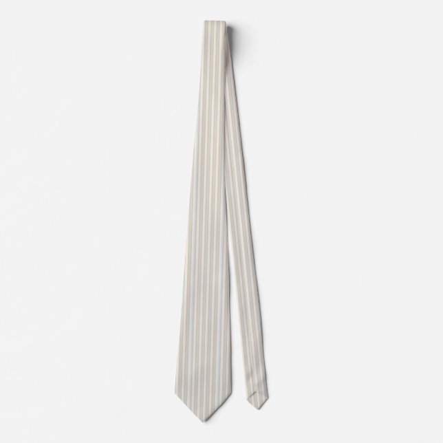 Cravate Gris doux Motif de bandes verticales (Devant)