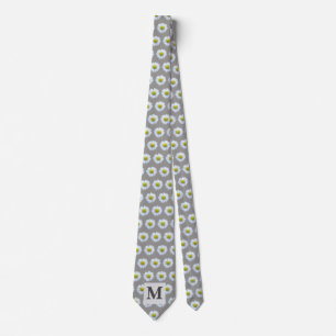 Cravate Gris floral