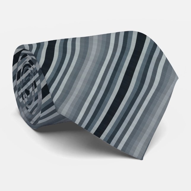 Cravate Gris gris de la marine (Roulé)
