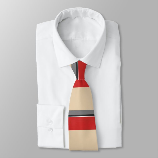 Cravate Gris rouge beige Gris noir Blancs (Attaché)