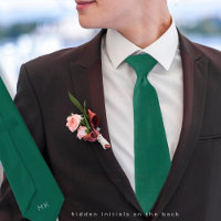 Groom Groomsmen Initiales Emerald Green Mariage