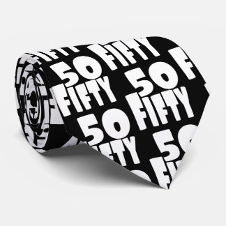 Cravate Grosse cinquantaine en grandes lettres BIG 50